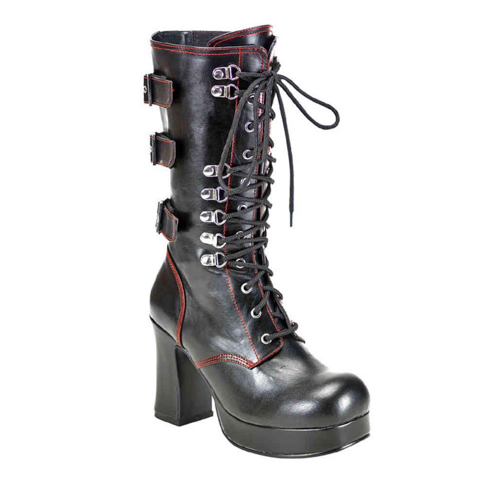 Demonia Gothika 100 black mat gothic, steampunk boot with Demonia Gothika 100 black mat gothic, steampunk boot with